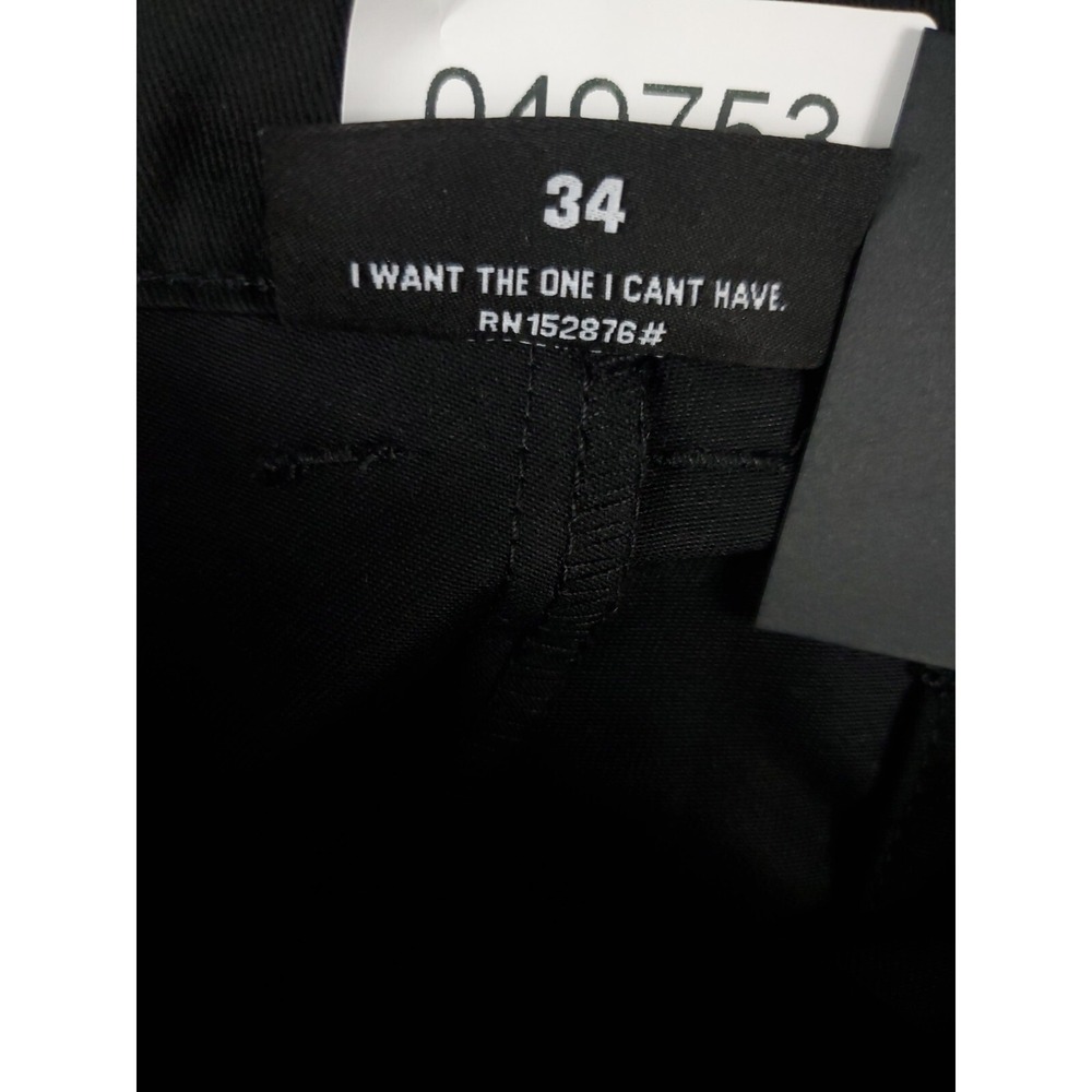 Pleasures Jeans Mens Size 34x32 Black Wretch Work Trousers Pants Straight Leg - Picture 8 of 10